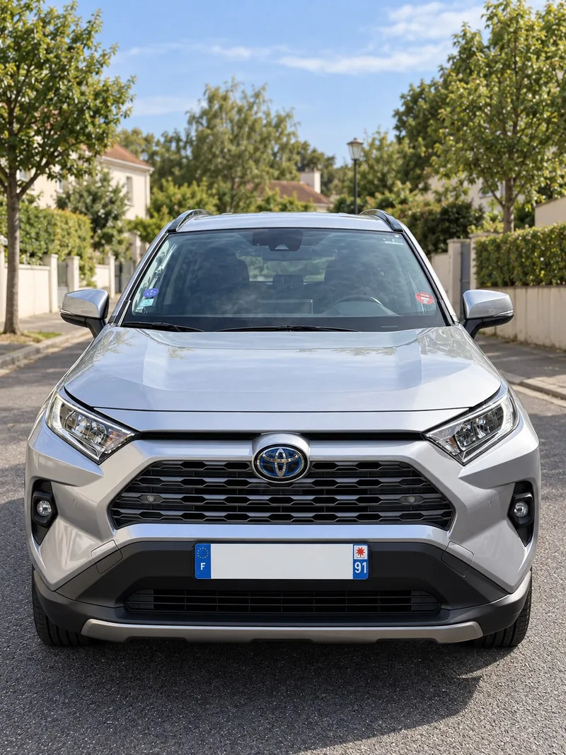 Toyota RAV4 Hybride argent de Marc vu de face
